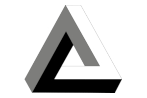 logo of image sharing platform featuring a penrose triangle