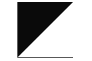 logo of social network featuring a square with two black and white triangles